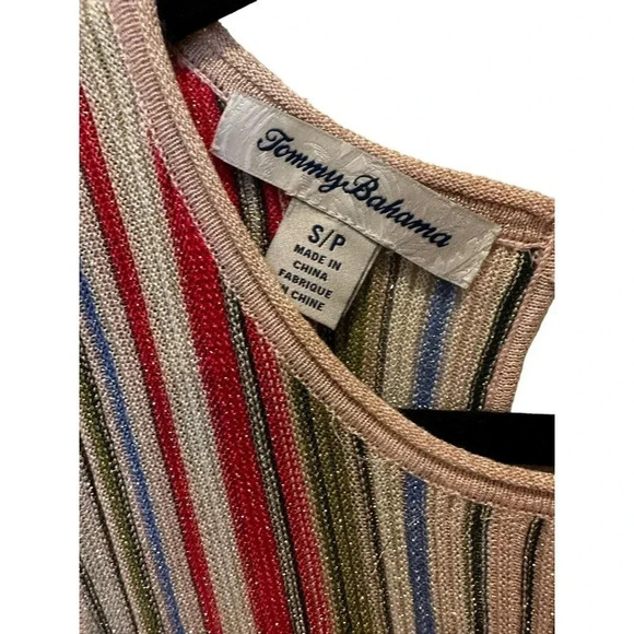 Tommy Bahama Women's Sleeveless Vista Sol Stripe Swing Tank Sweater Size S/P - Picture 5 of 5